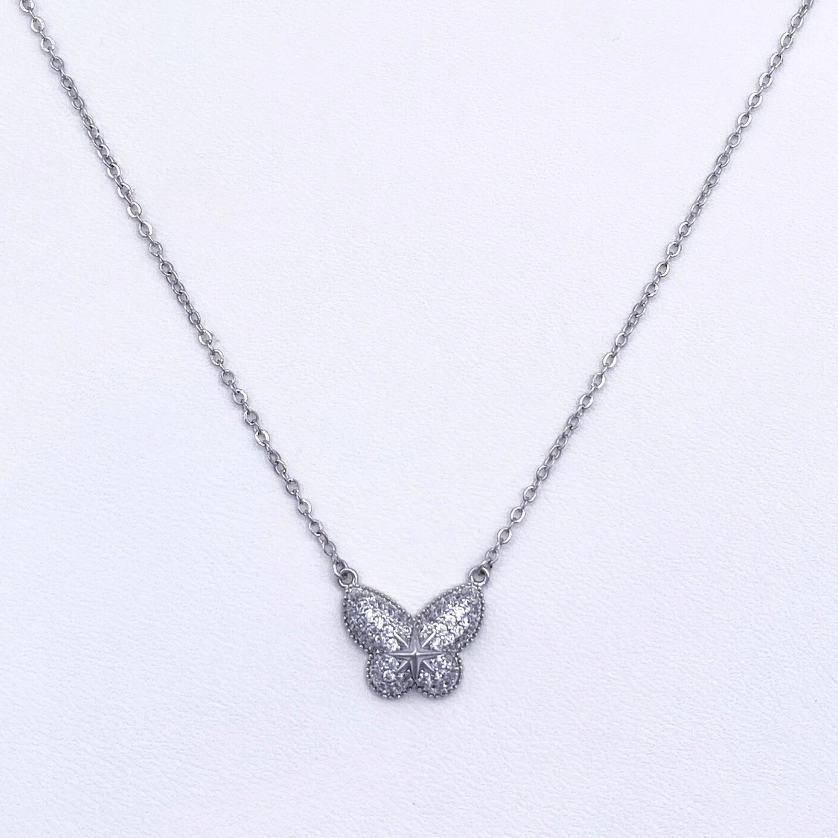 Kiara Necklace in Rhodium