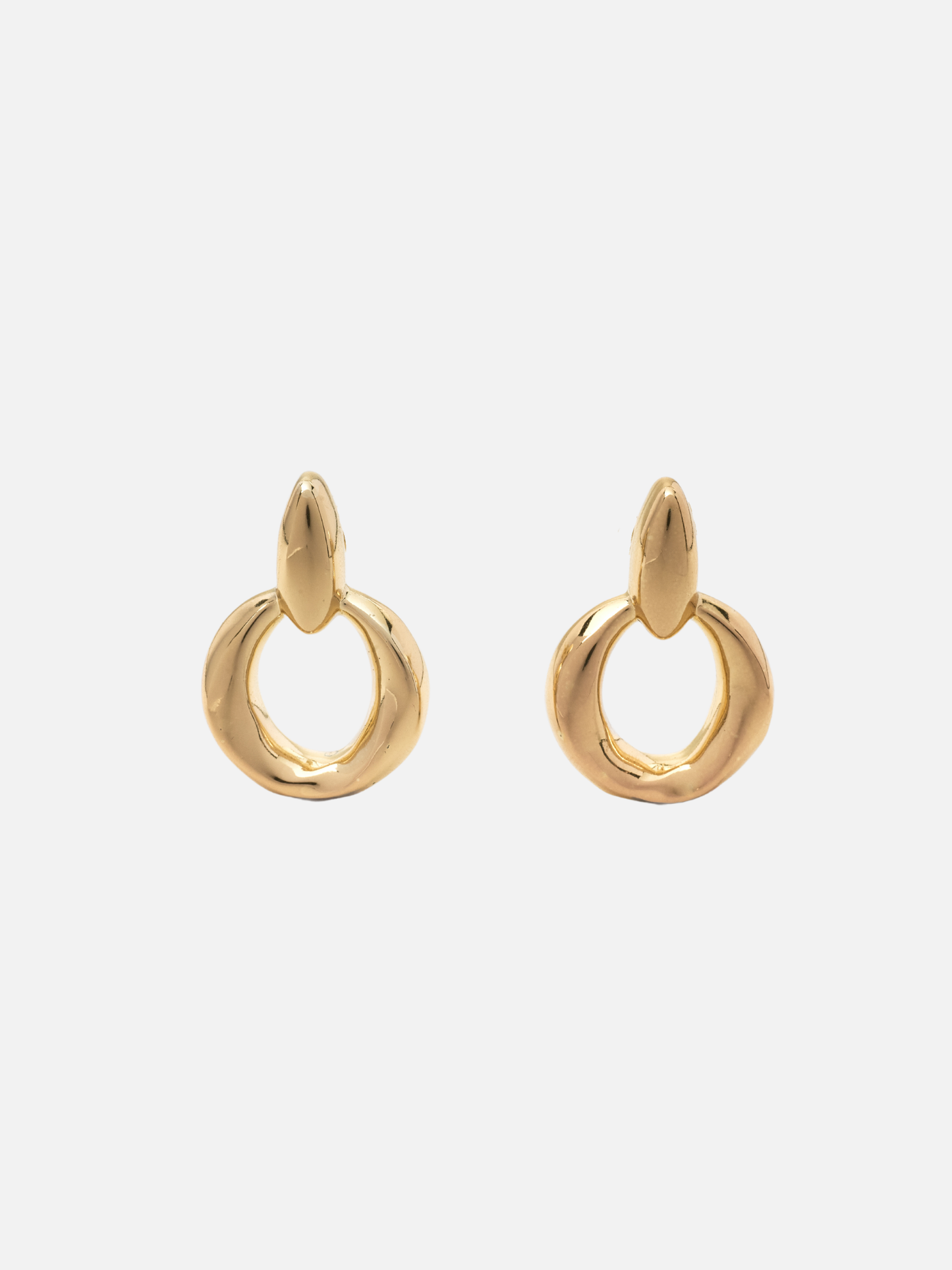 kivelle halo drop stud earrings in gold