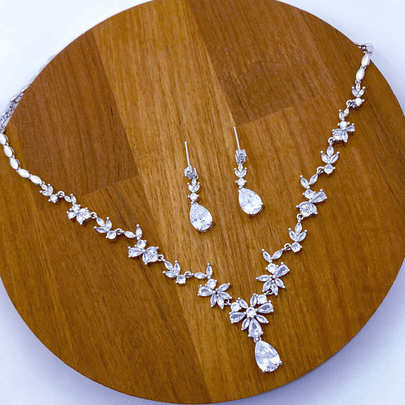 Lexie  Set in Rhodium