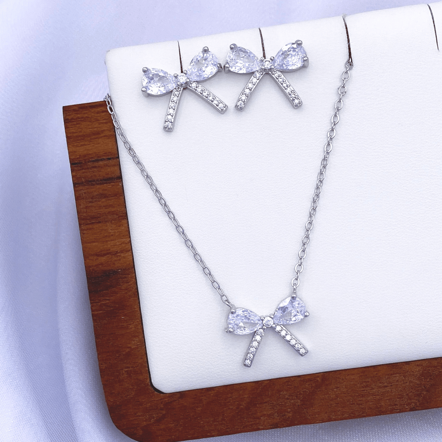 madeline jewelry set in rhodium