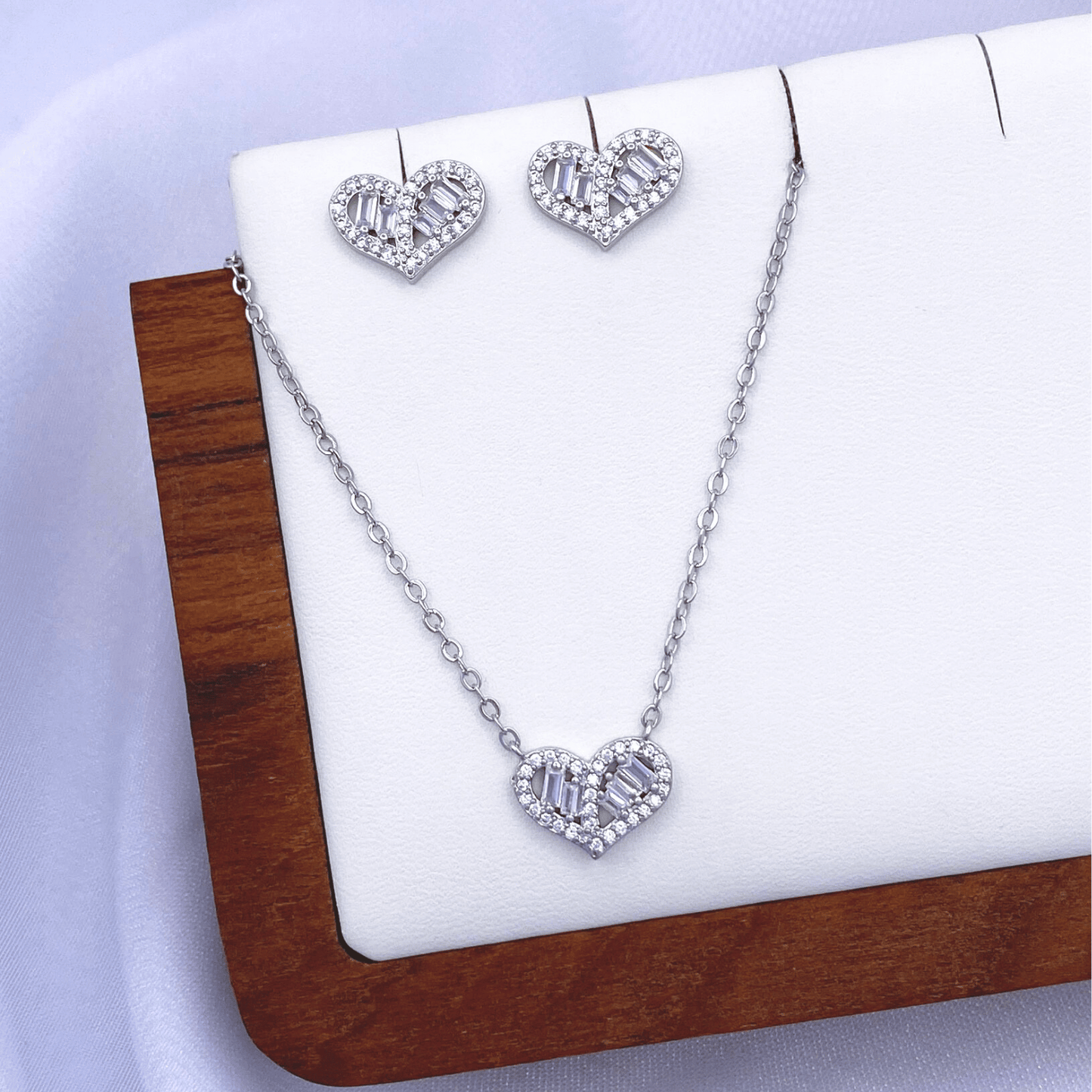 maeve jewelry set in rhodium