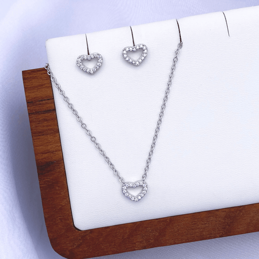 Mariam Jewelry Set in Rhodium