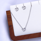 Marie Jewelry Set in Rhodium