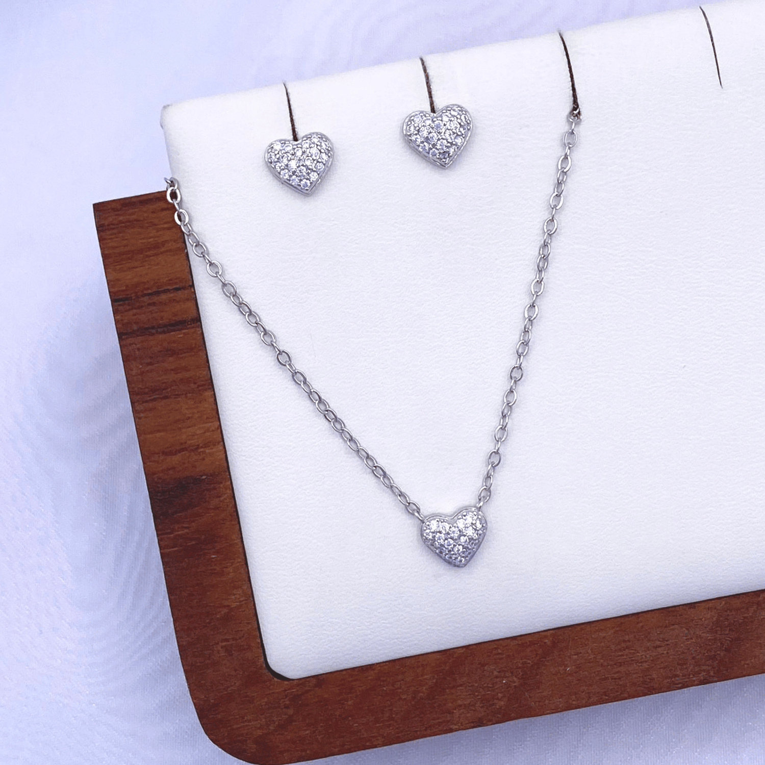 Marsha Jewelry Set in Rhodium