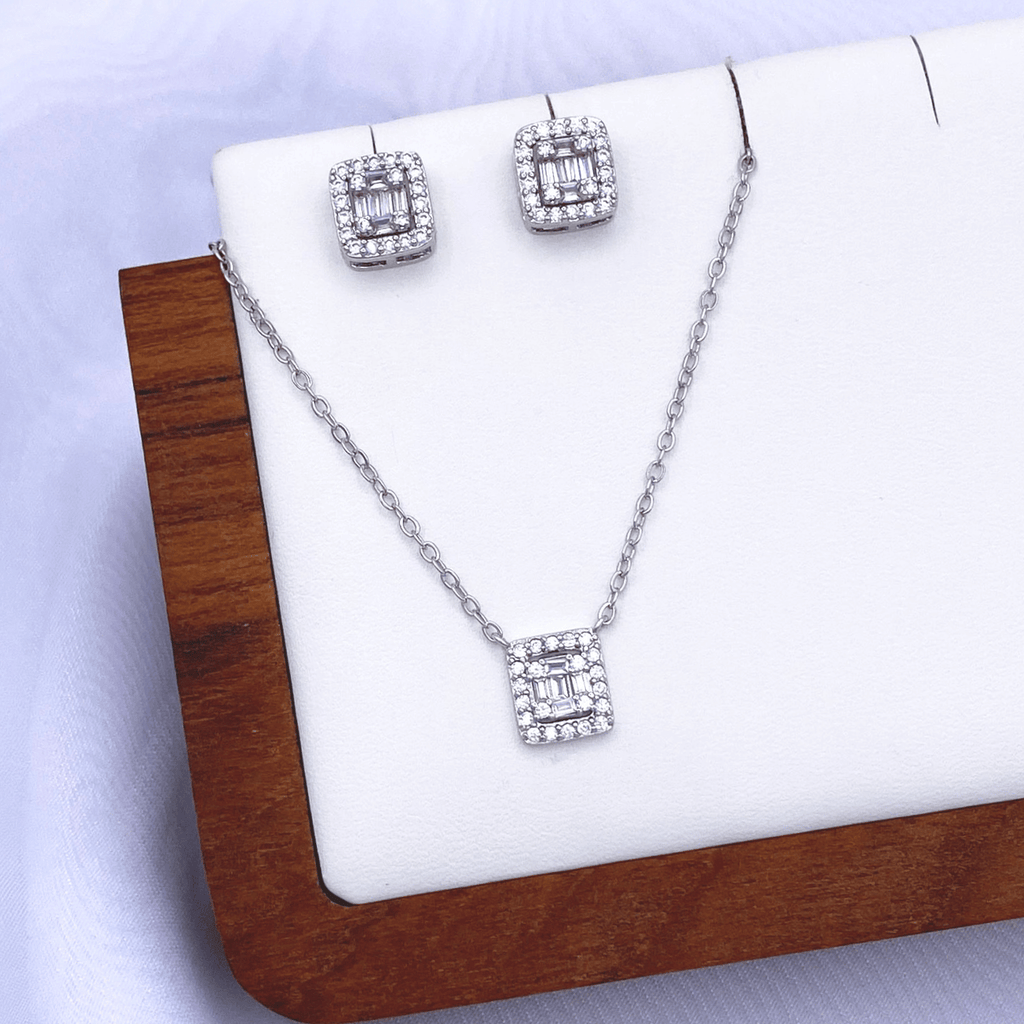 Martina 2-Way Set in Rhodium