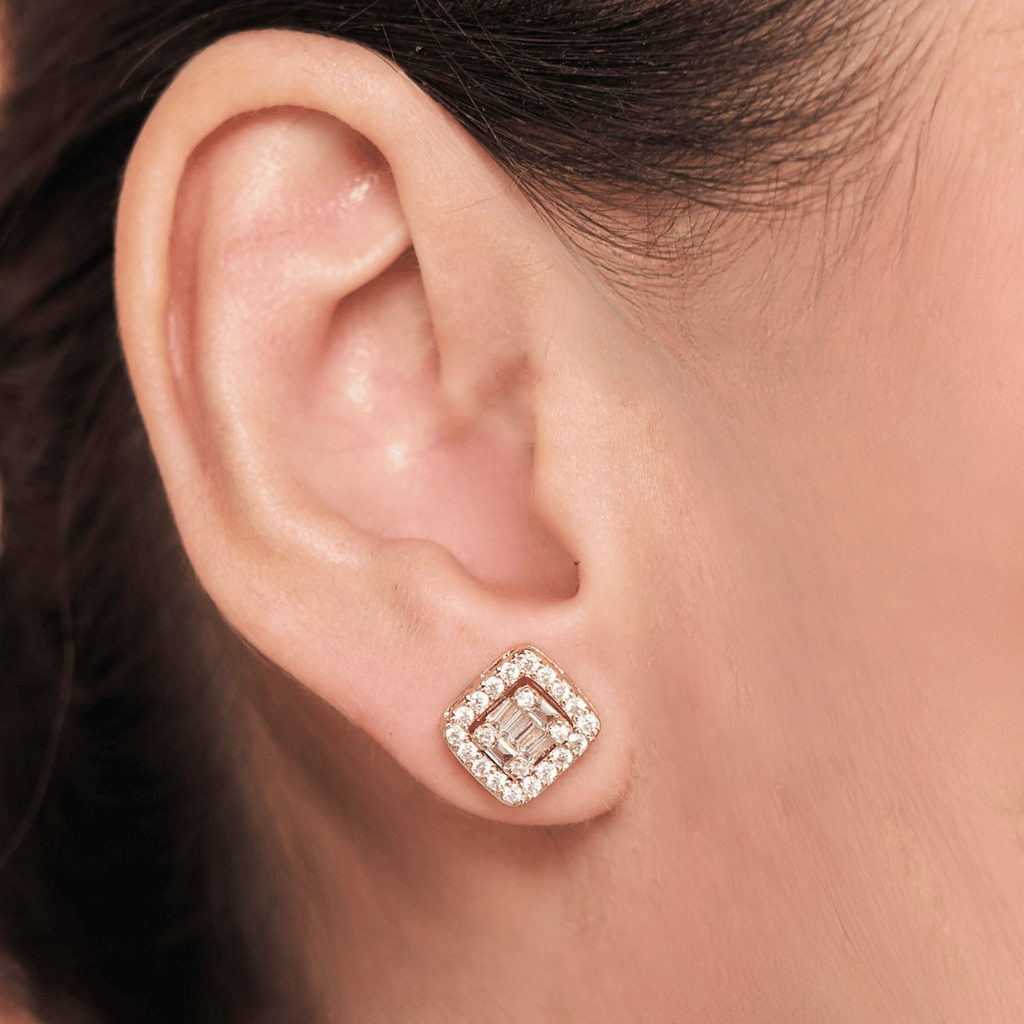 Martina 2-Way Stud Earrings in Gold