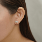 Maryanne Stud Earrings in Rhodium