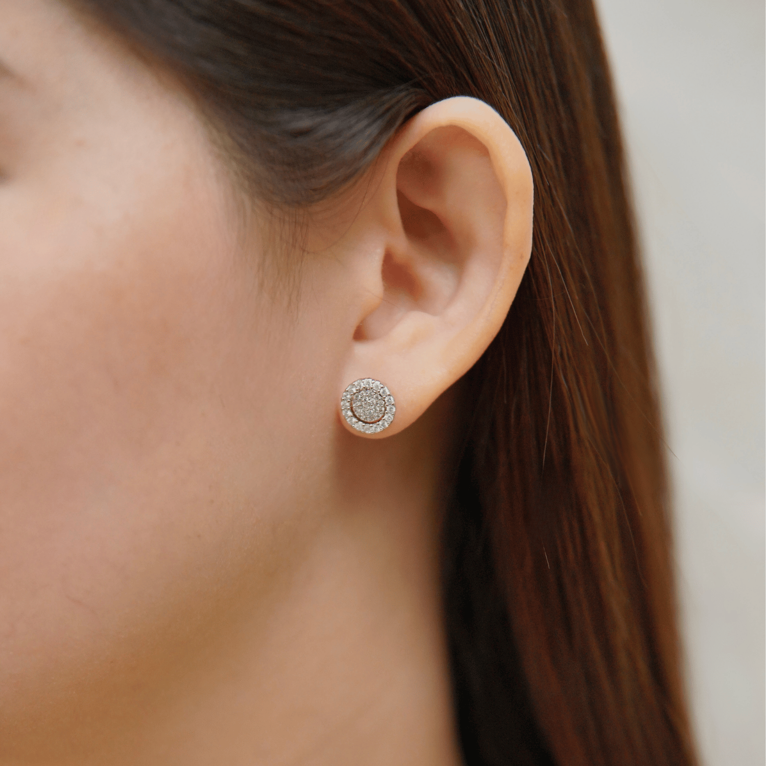 Maven 2-Way Stud Earrings in Rhodium