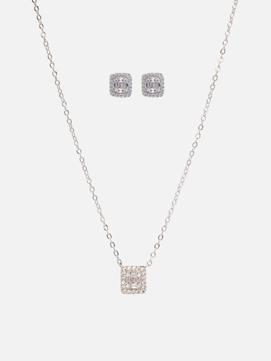 Martina 2-Way Set in Rhodium