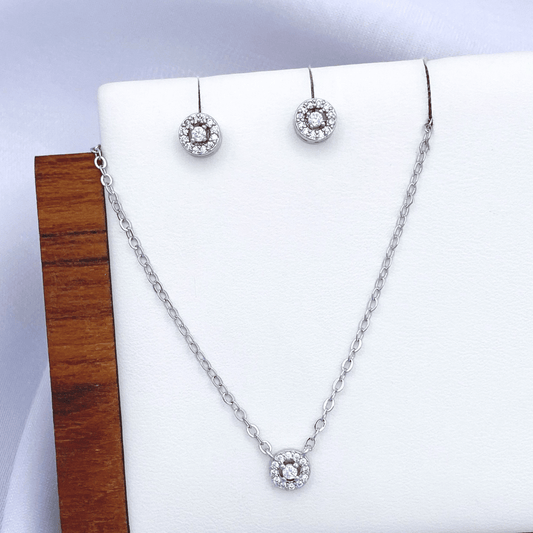 Mckenzie Jewelry Set in Rhodium