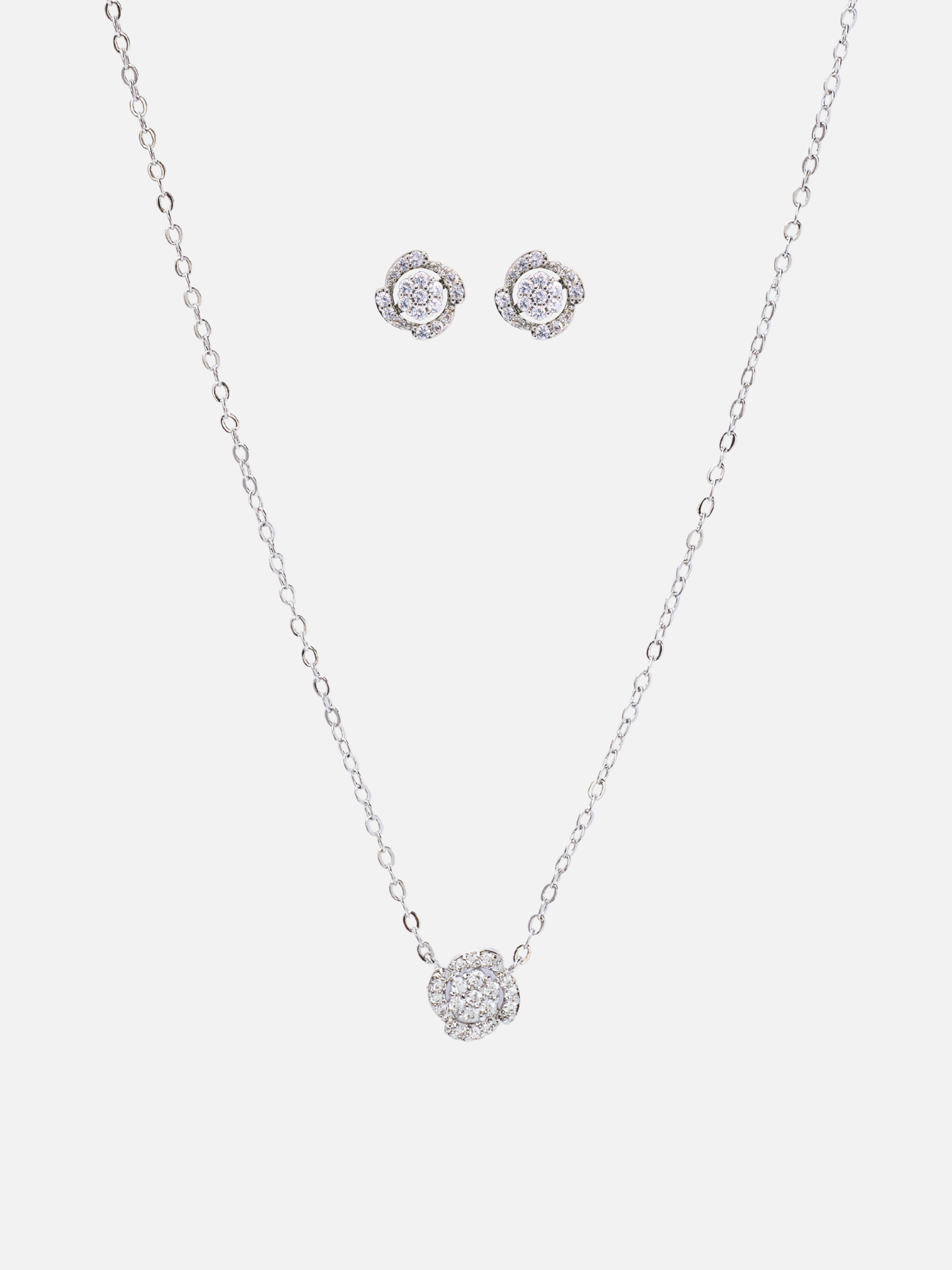 meagan 2-way set in rhodium