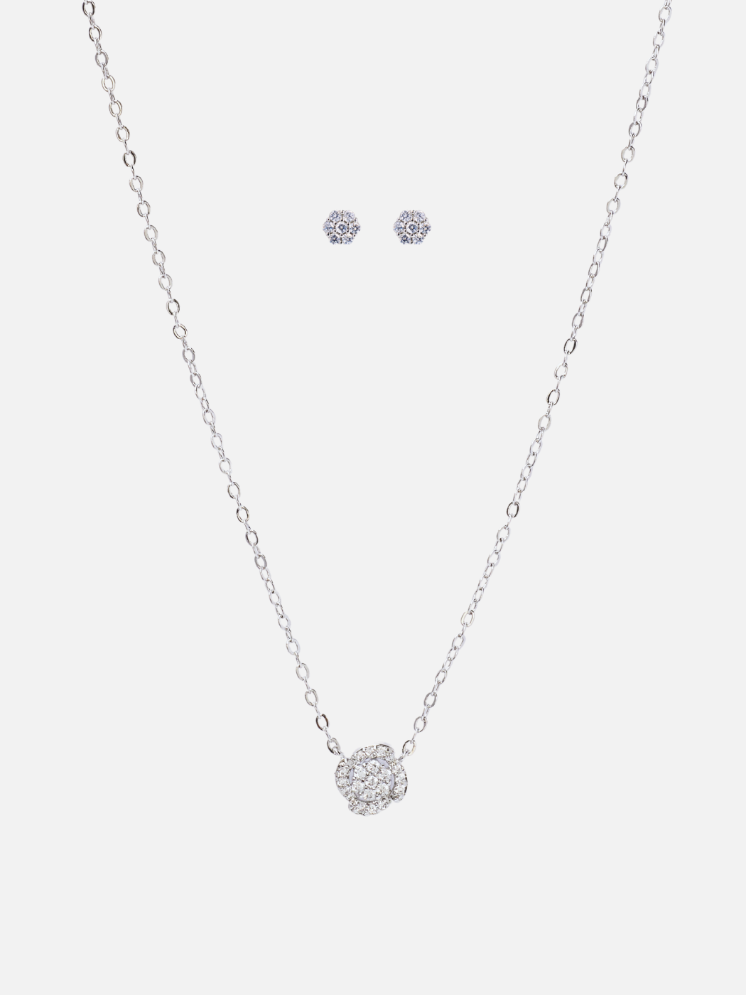 meagan 2-way set in rhodium