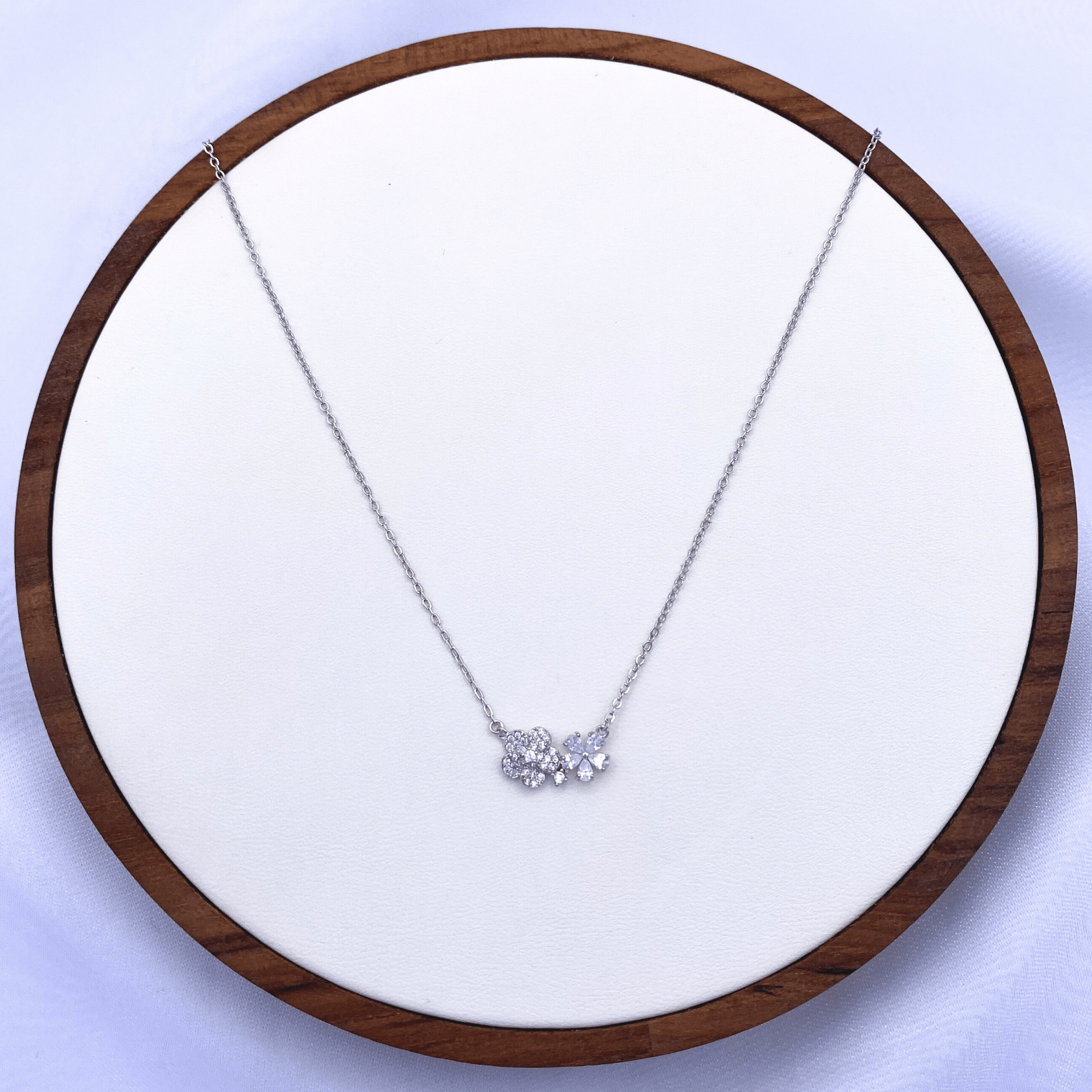 Nell Necklace in Rhodium