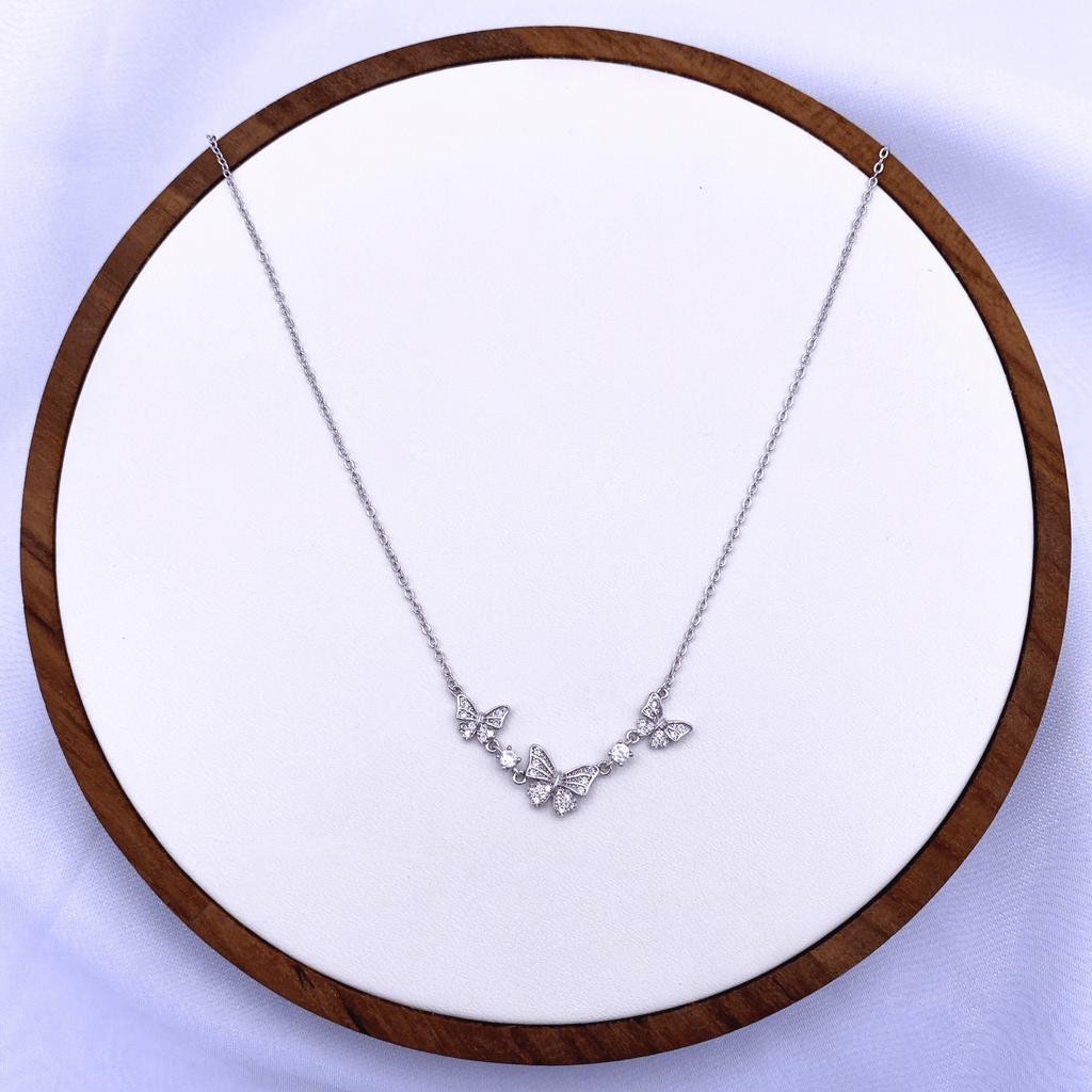 Nerina Necklace in Rhodium
