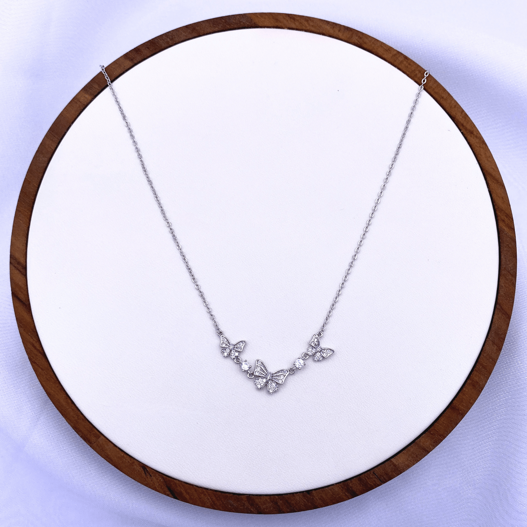 Nerina Necklace in Rhodium