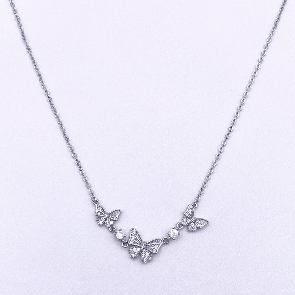 Nerina Necklace in Rhodium