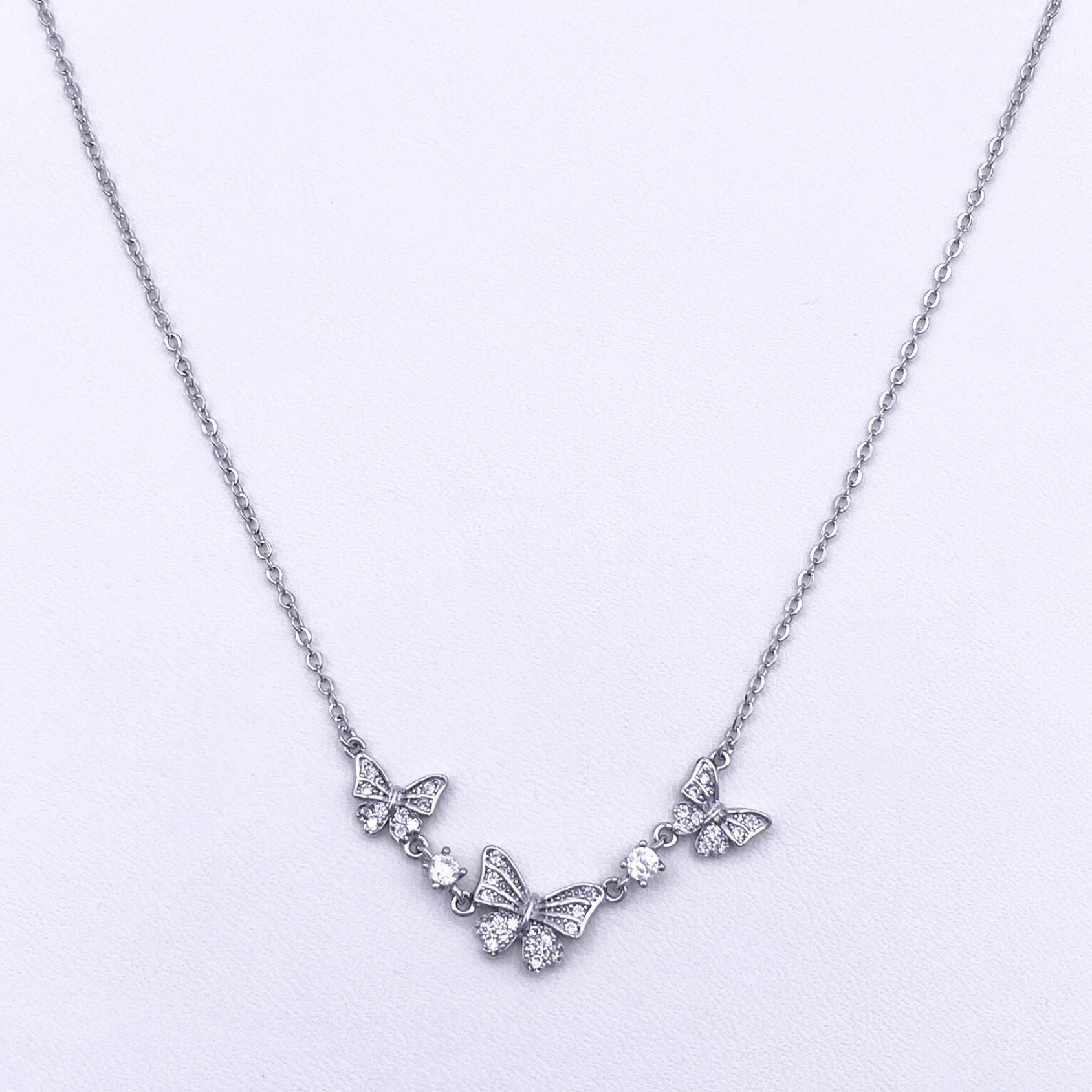 Nerina Necklace in Rhodium