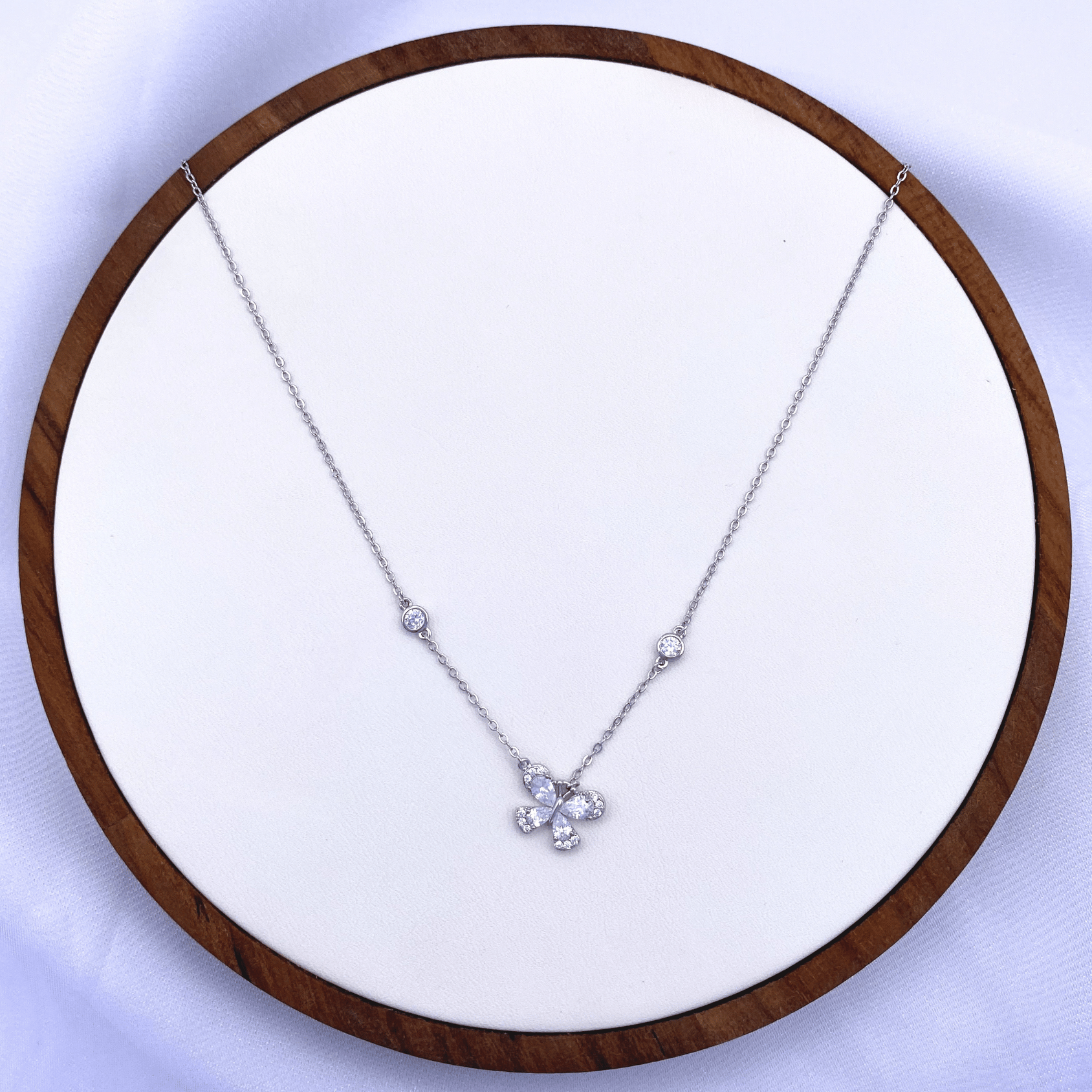 Nerissa Necklace in Rhodium