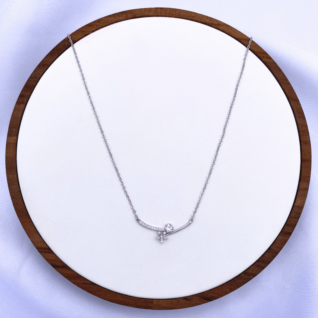 Noelle Necklace in Rhodium
