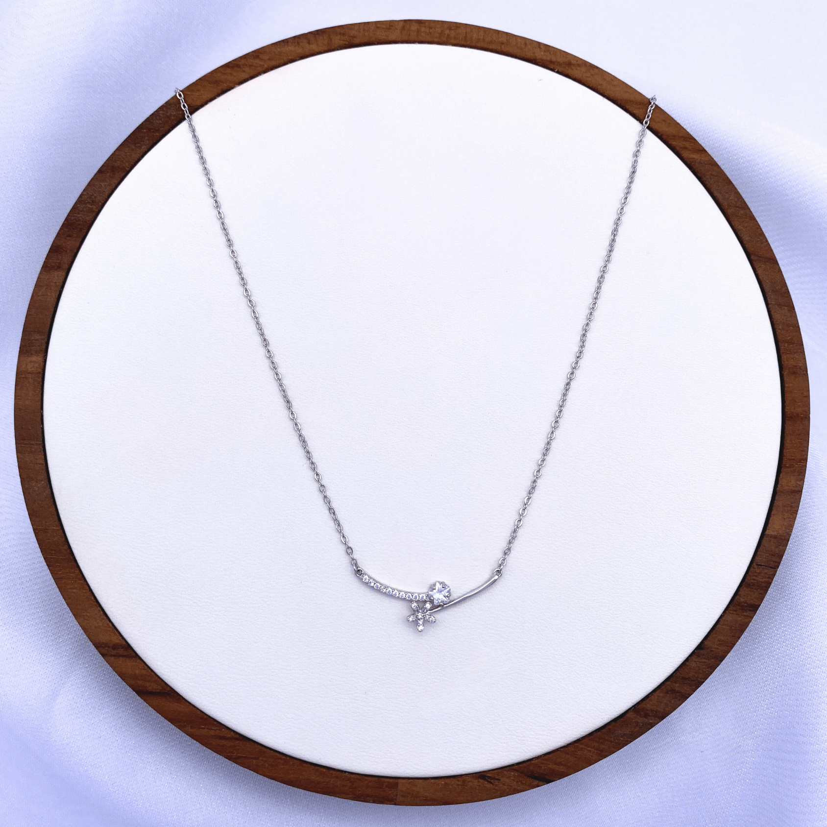 Noelle Necklace in Rhodium