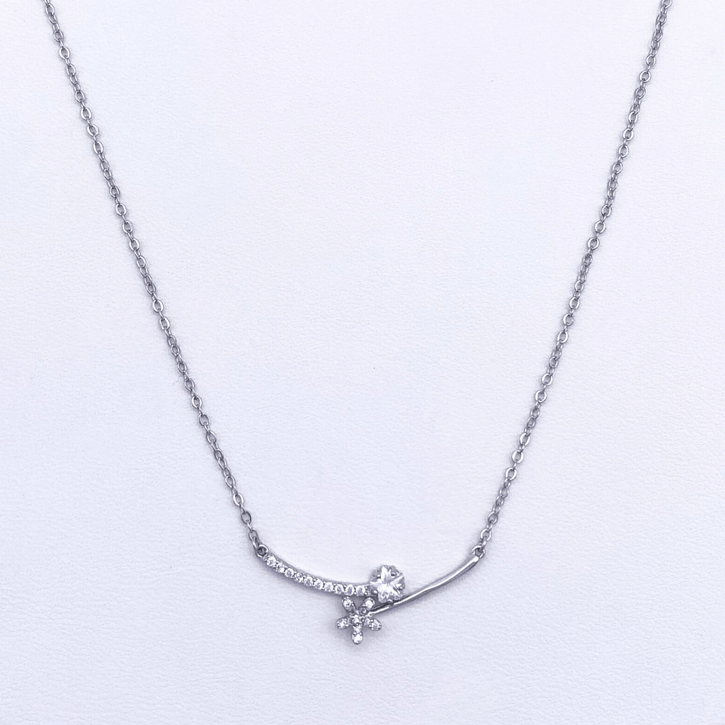 Noelle Necklace in Rhodium