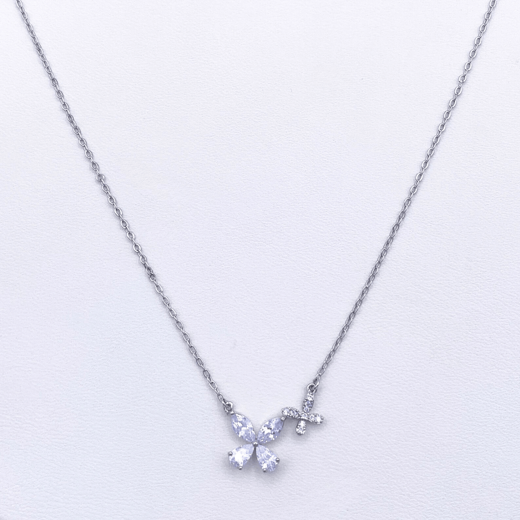 Novia Necklace in Rhodium