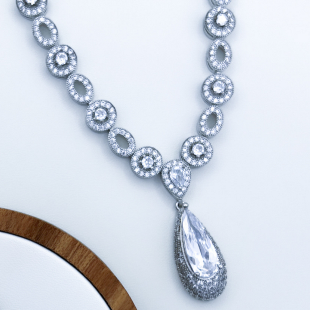 Neena Set in Rhodium