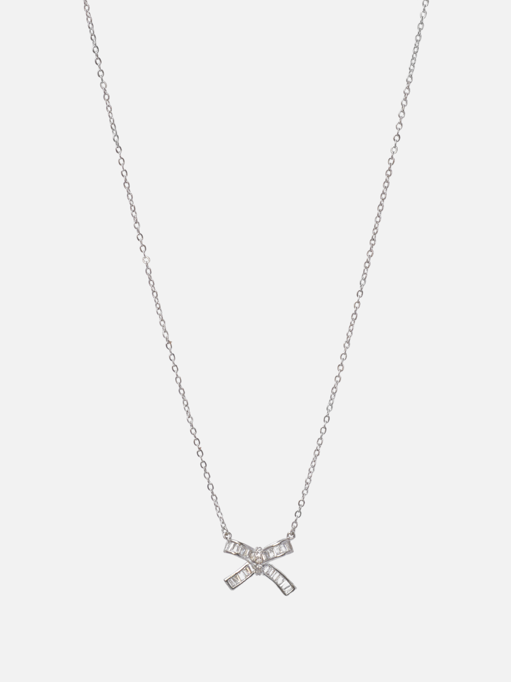 ninaia pendant necklace in rhodium