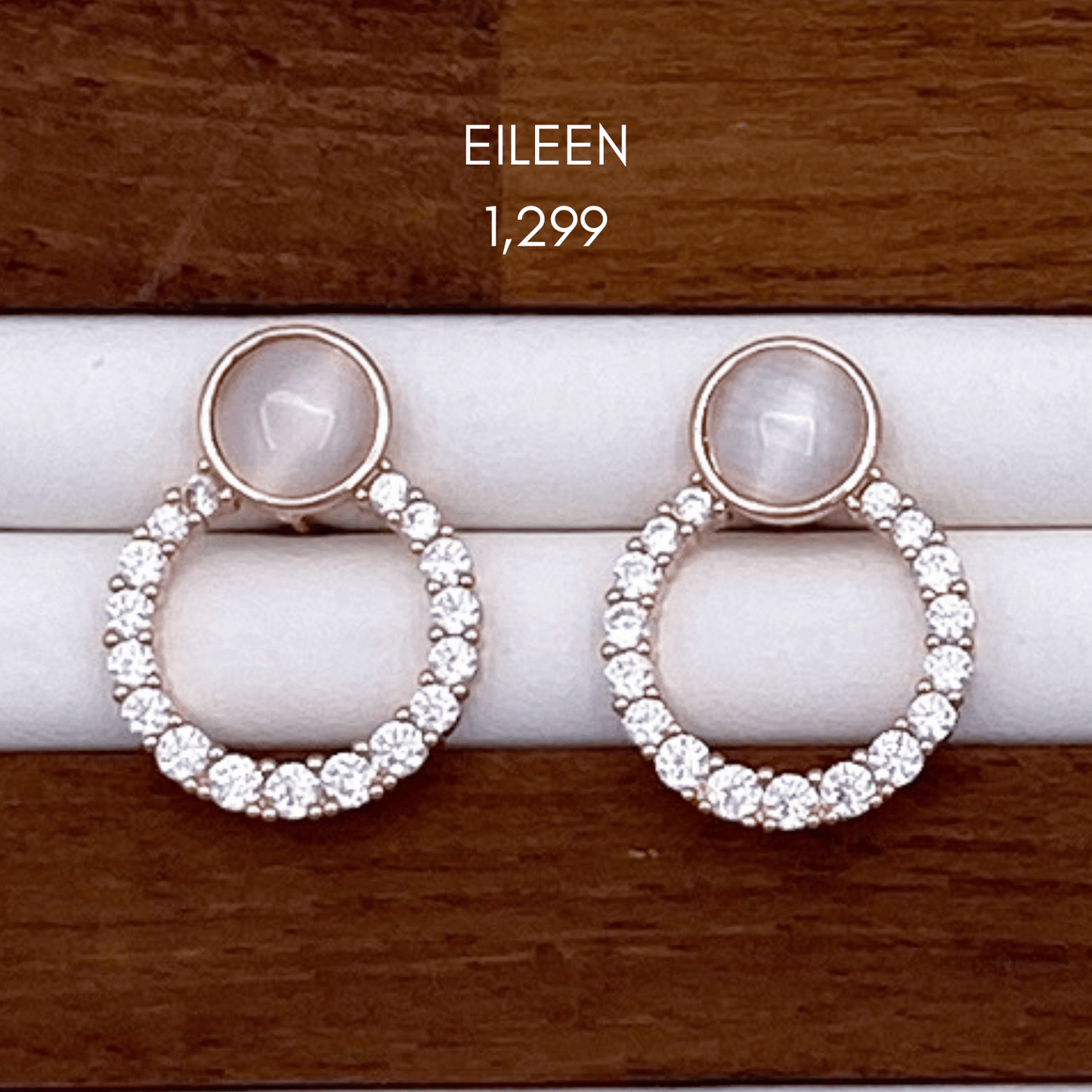 erielle, etta, eileen, eyanna, evanna & elia earrings in rose gold