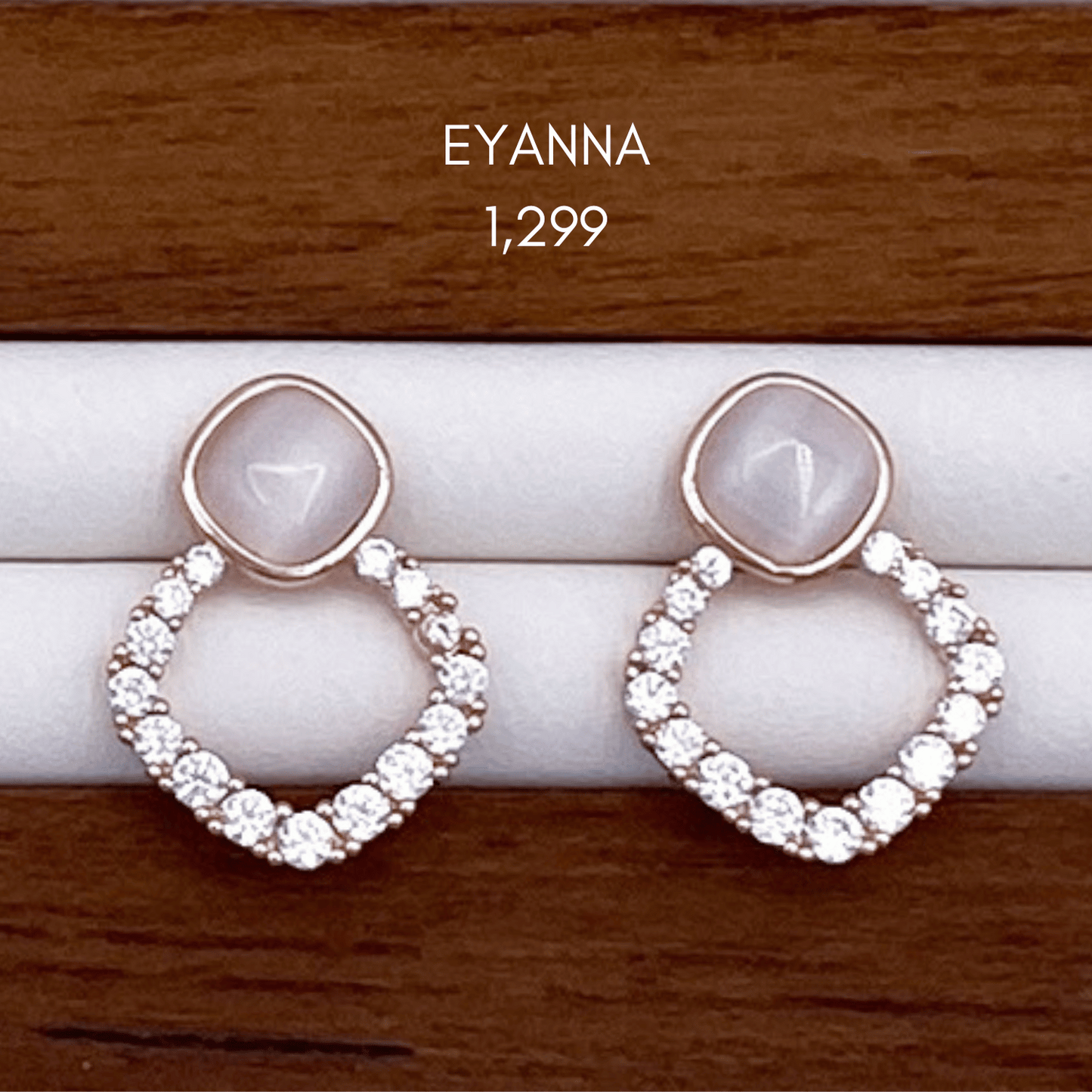 erielle, etta, eileen, eyanna, evanna & elia earrings in rose gold