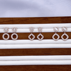 Emmie, Elodie & Eliza Earrings in Rose Gold