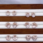 Evanthe, Everie, Ezisa, Elowen, Eleni & Eowyn Earrings in in Rose Gold