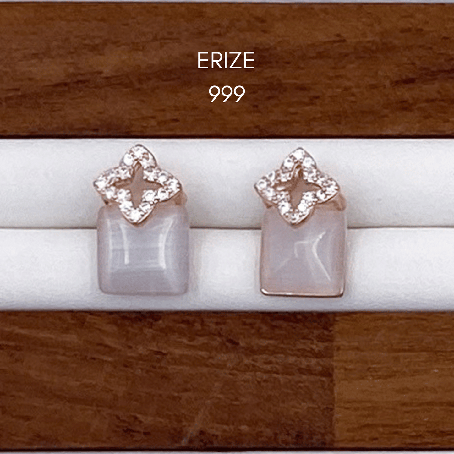 erize, eza & emie earrings in rose gold