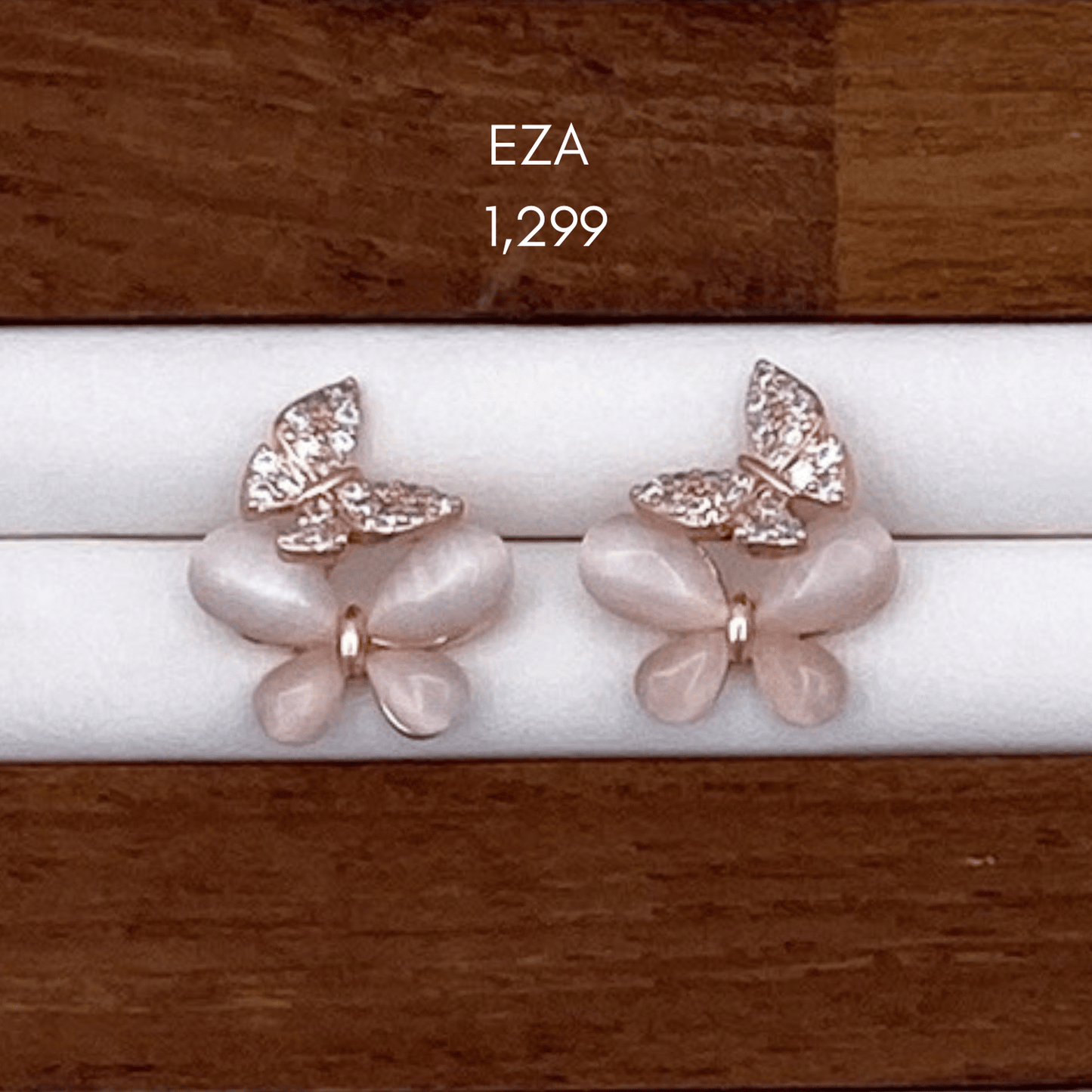erize, eza & emie earrings in rose gold