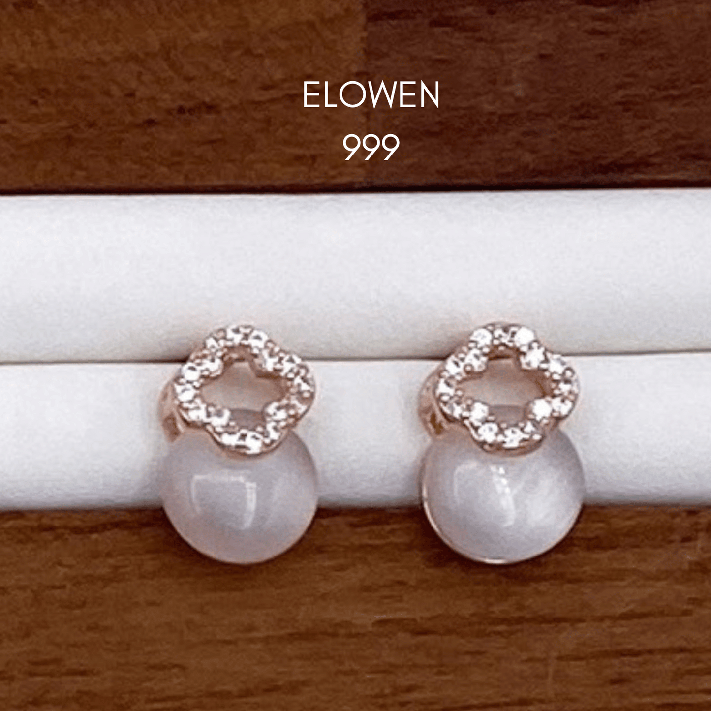 evanthe, everie, ezisa, elowen, eleni & eowyn earrings in in rose gold