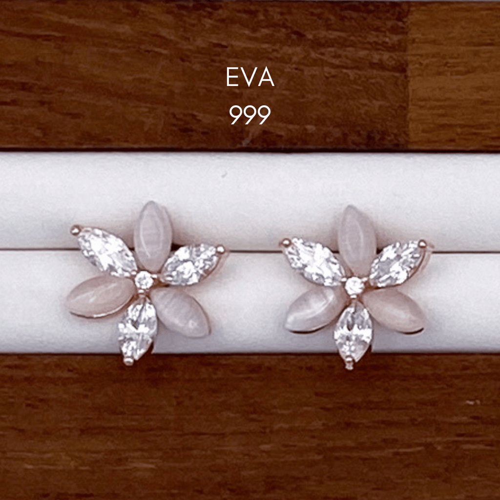Elle, Eva & Eleanora Earrings in Rose Gold