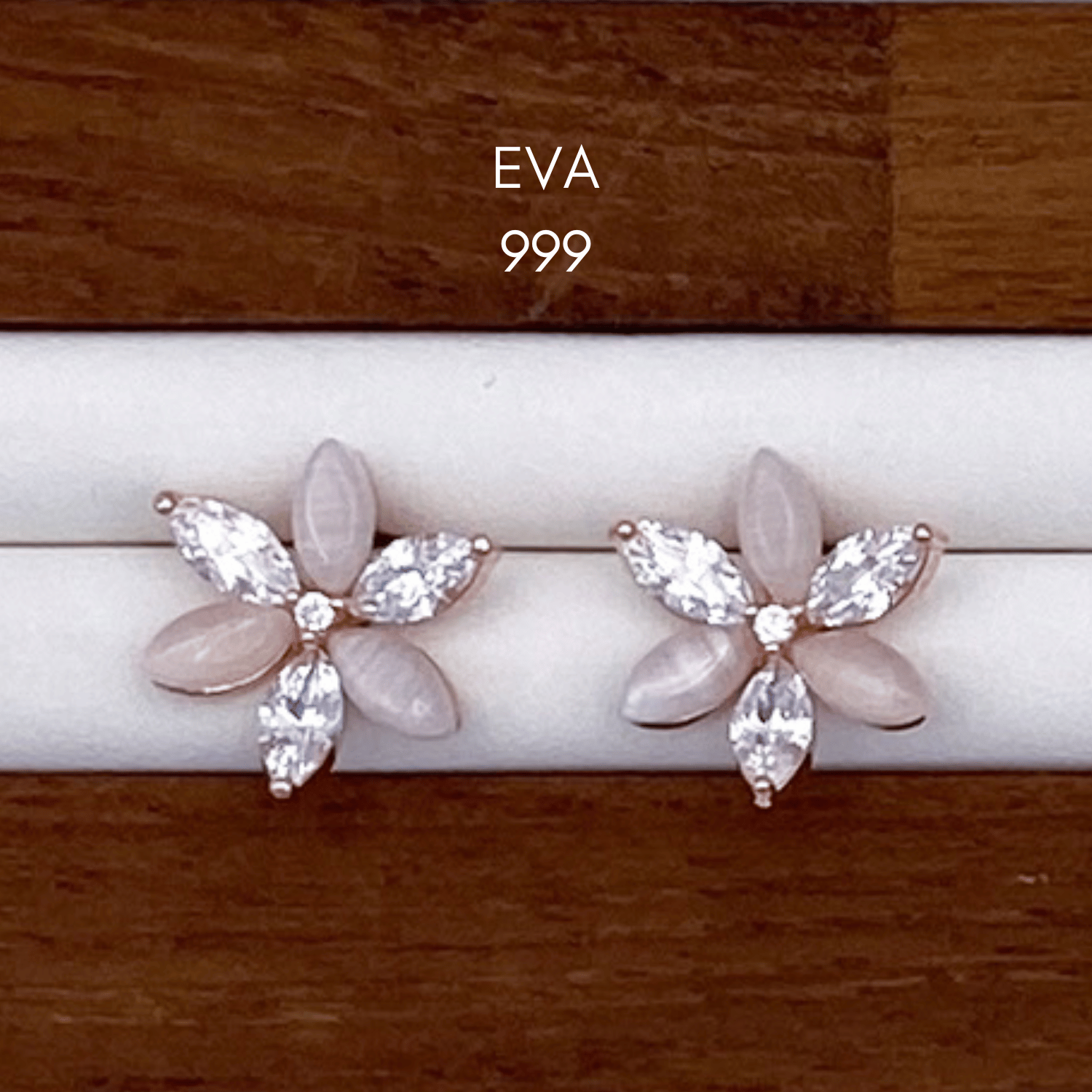 Elle, Eva & Eleanora Earrings in Rose Gold