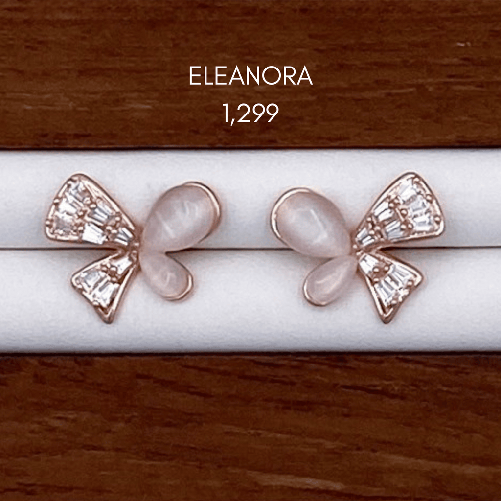 Elle, Eva & Eleanora Earrings in Rose Gold