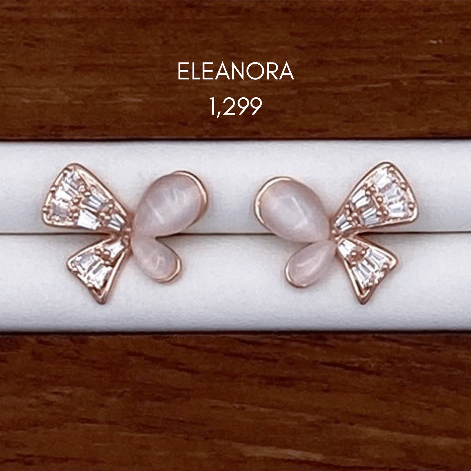 Elle, Eva & Eleanora Earrings in Rose Gold