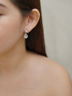 Rhia Stud Earrings in Rhodium