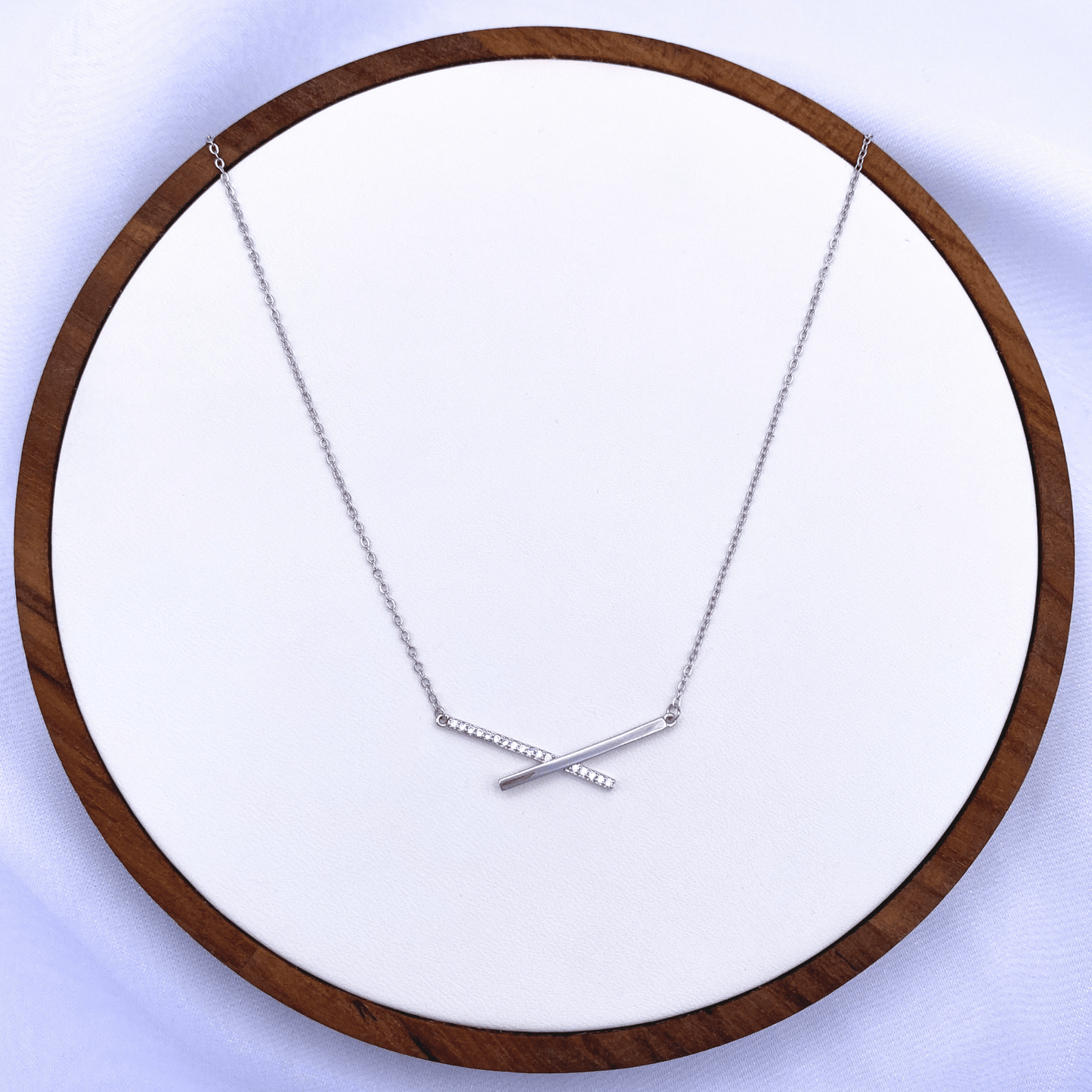 sariyah-b necklace in rhodium