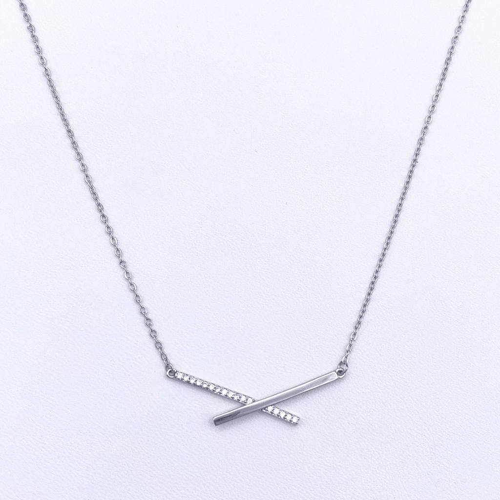 Sariyah-B Necklace in Rhodium