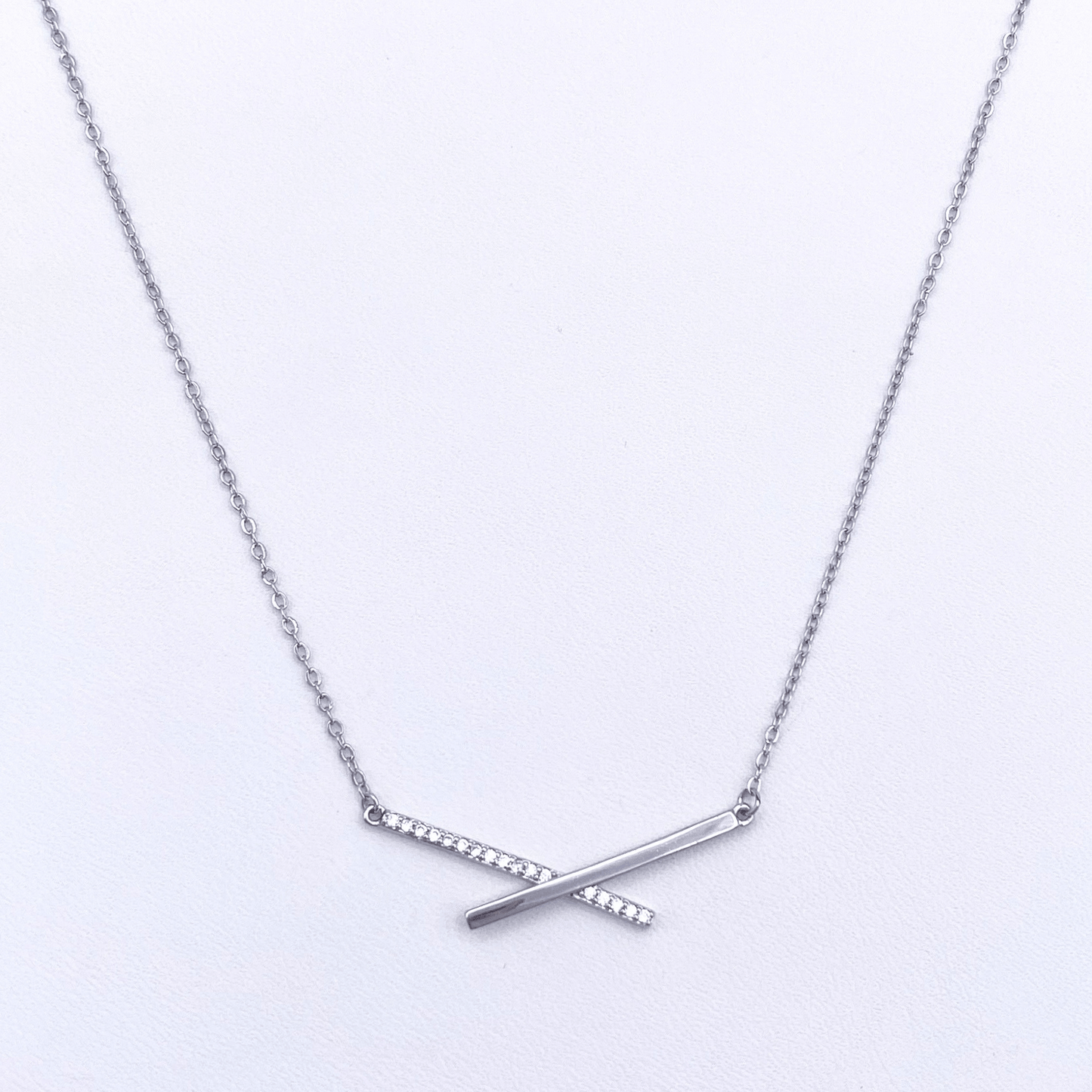 sariyah-b necklace in rhodium