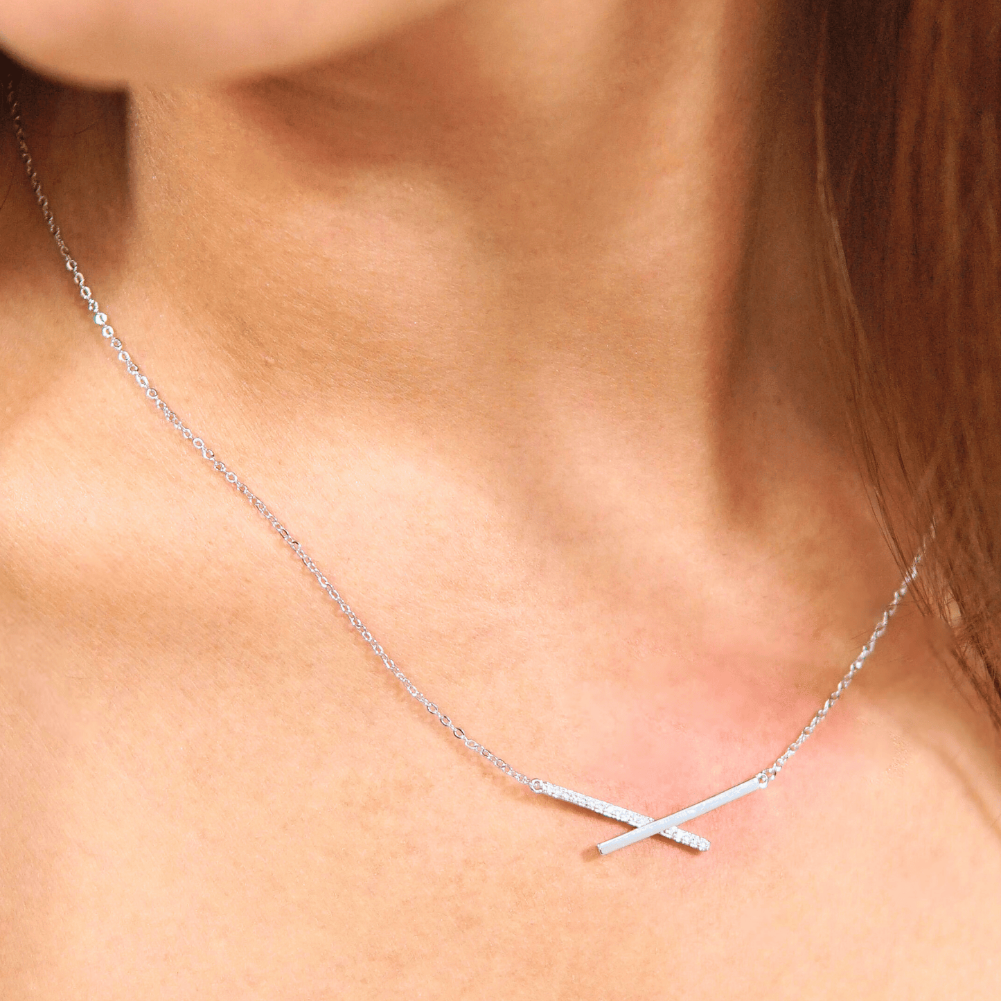 sariyah-b necklace in rhodium