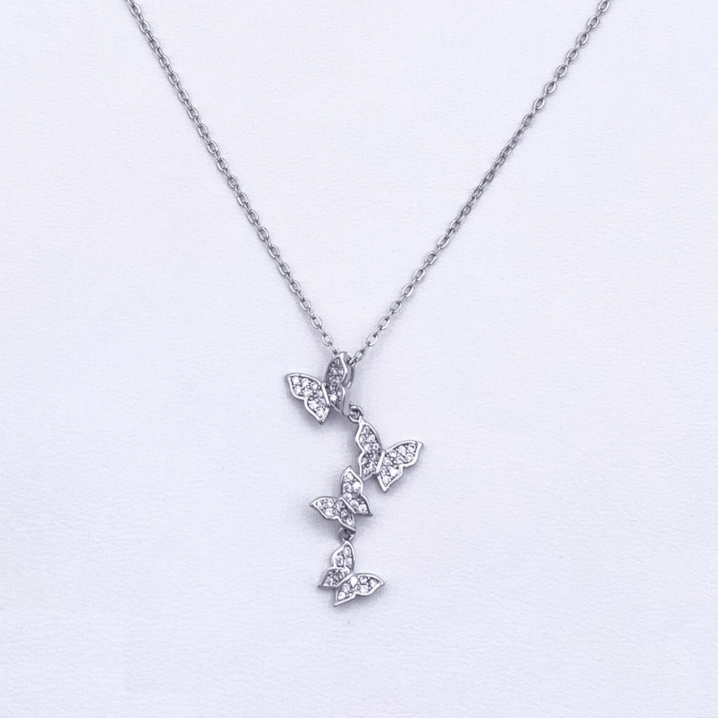 Seraphina-B Necklace in Rhodium