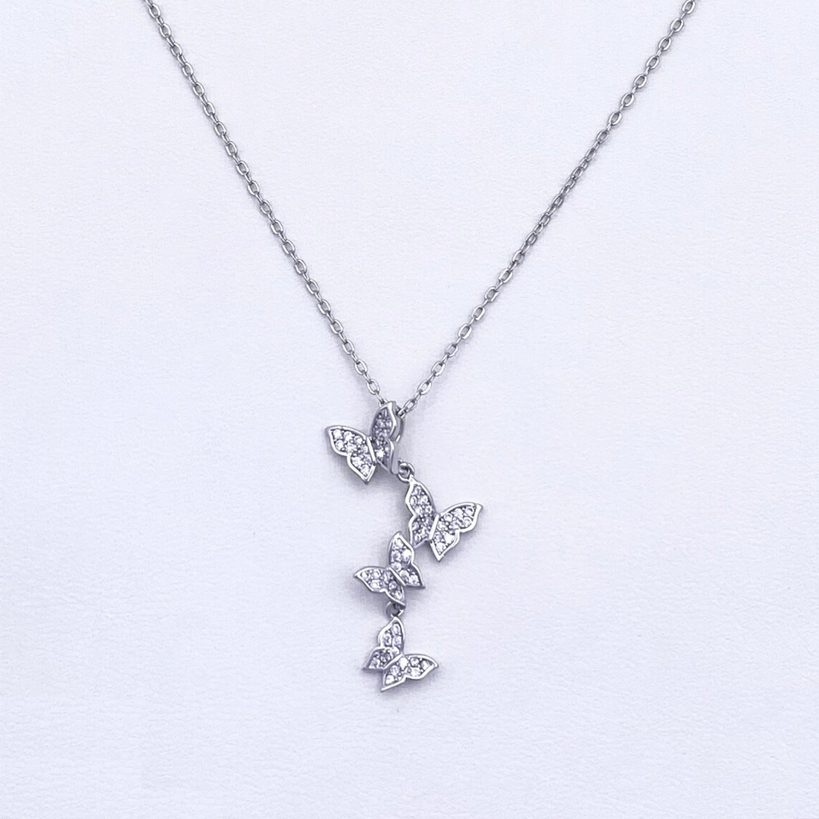 Seraphina-B Necklace in Rhodium