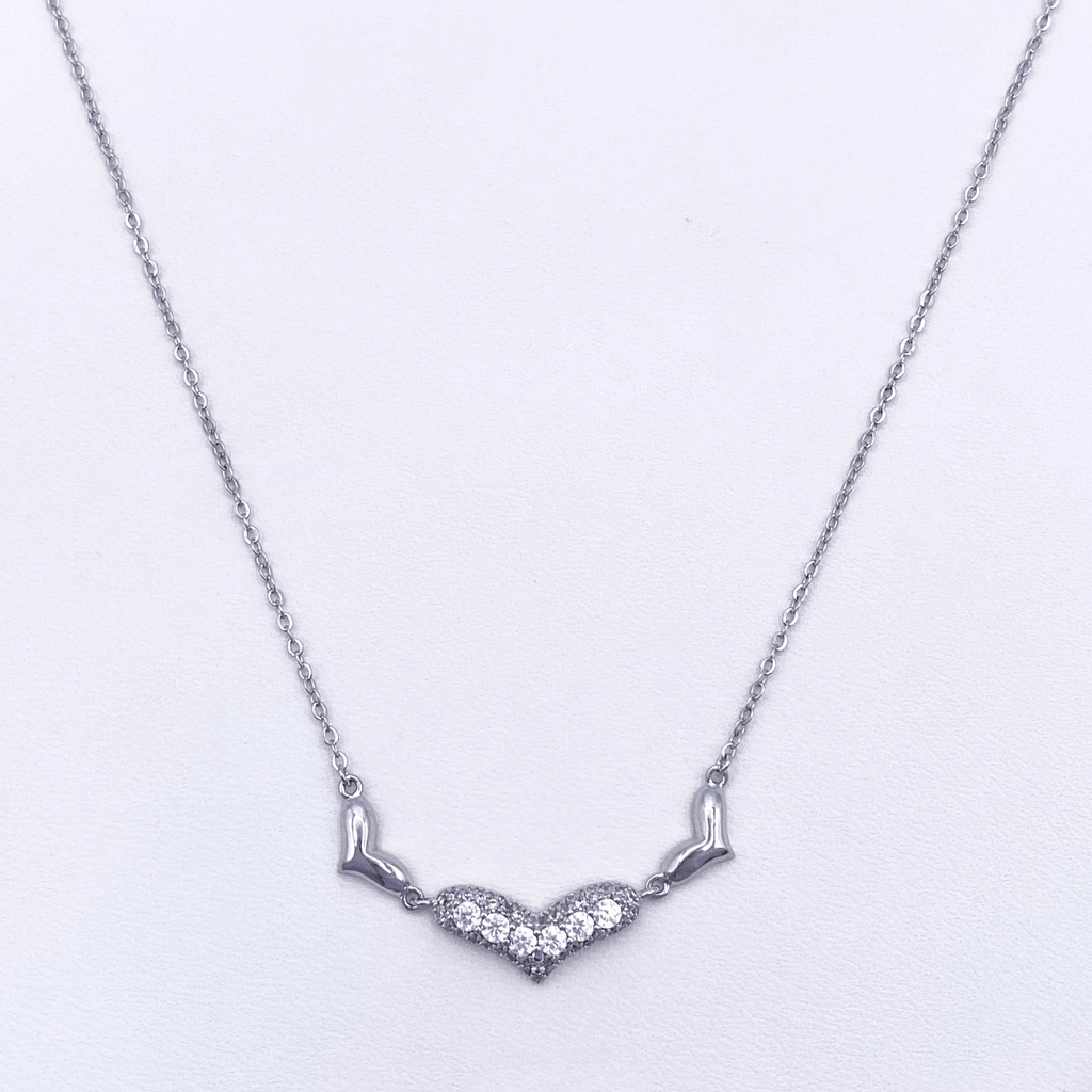Skylar-A Necklace in Rhodium