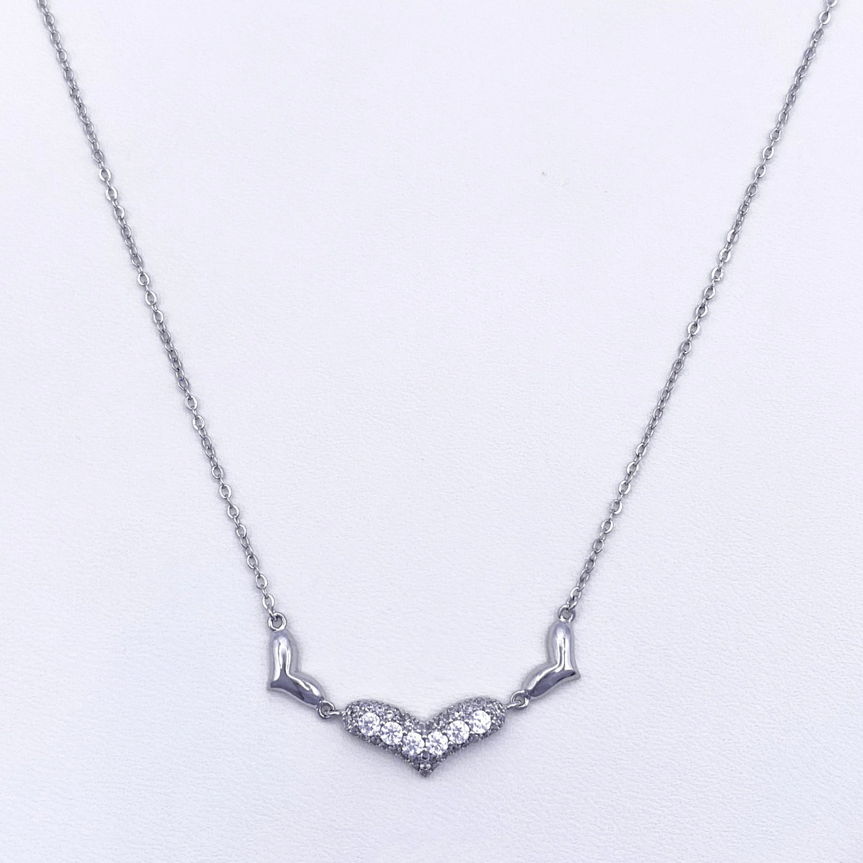 Skylar-A Necklace in Rhodium
