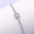 Safie Adjustable Bracelet in Rhodium