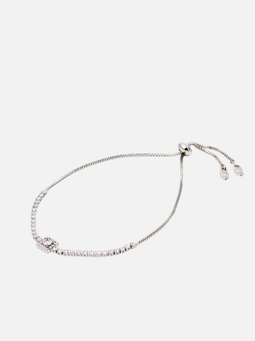 safie adjustable bracelet in rhodium